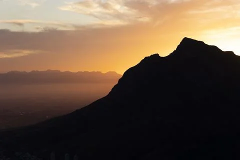 Mountain at dawn Stock Photos