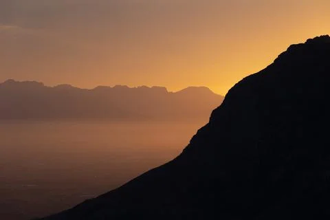 Mountain at dawn Stock Photos