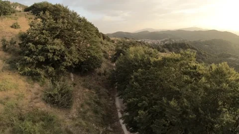 Mountain at dawn shot in FPV Stock Footage 171213320