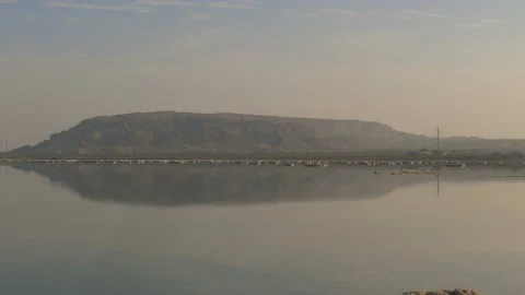Mountain on the Dead Sea Stock Footage 93987453