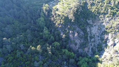 Mountain depth to enclosed house. Stock Footage 78561112