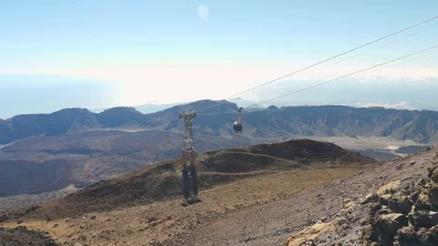 Mountain Desert Around Mount Teide Tenerife Canary Island Spain Stock Footage 104391889