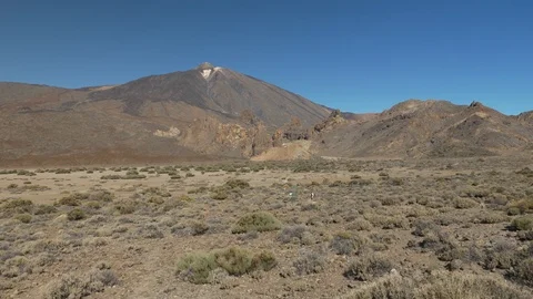 Mountain Desert Around Mount Teide Tenerife Canary Island Spain Stock Footage 104392728