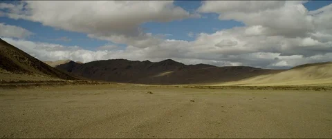Mountain desert with clouds Stock Footage 106811565