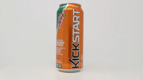 Mountain Dew Kickstart Orange Citrus Enery Drink Stock Footage 109547962