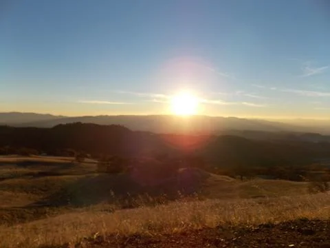 Mountain Diablo Sunset Stock Photos