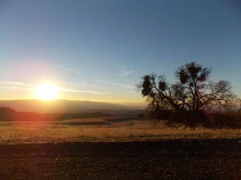 Mountain Diablo Sunset Stock Photos