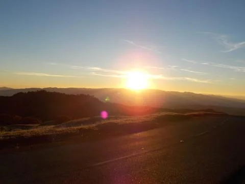 Mountain Diablo Sunset Stock Photos