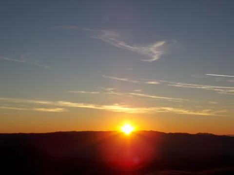 Mountain Diablo Sunset Stock Photos