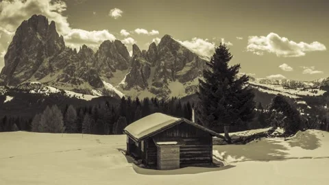 Mountain dolomites seiser alm Stock-Footage 273698715