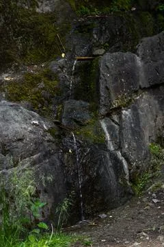 Mountain drinking spring flows, Georgia Stock Photos