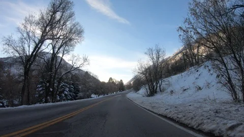 Mountain Drive Stock Footage 123624737