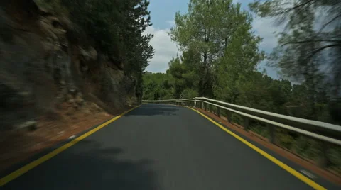 Mountain driving back view 库存影片 68837294