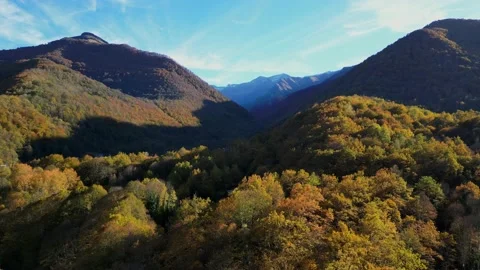 Mountain drone view, Seintein, la Parade, Ariege, France. Video stock 222894012