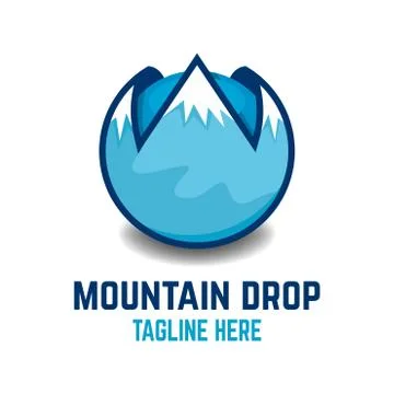 Mountain drop logo Stock Illustration