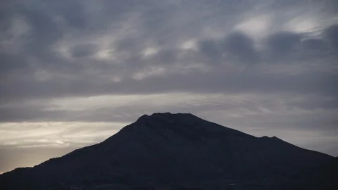 Mountain at dusk after sunset in Sicily Stock Footage 114520639