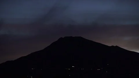 Mountain at dusk after sunset in Sicily Stock Footage 114520904