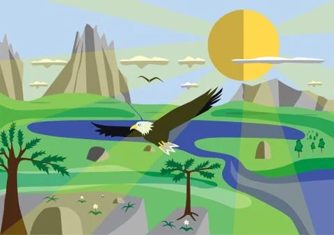 Mountain Eagle Stockillustratie