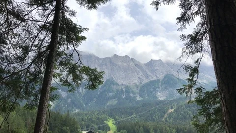 Mountain Eibsee Lake Stock Footage 91361960