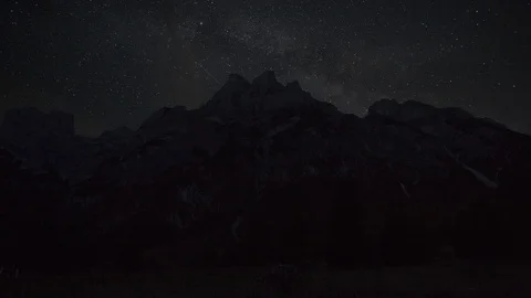 Mountain Eiskogel sunset and night sky timelapse 動画素材 86319174