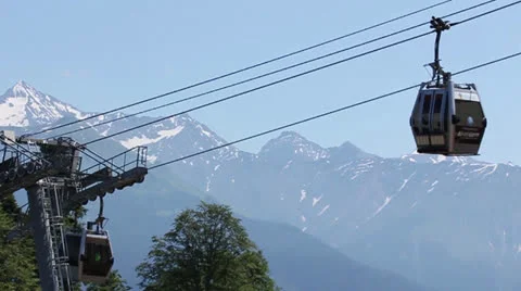 Mountain Elevator moving (in timelapse) 動画素材 24585722