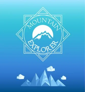 Mountain emblem. Vector. Stock Illustration