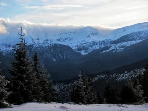 Mountain Evening Majesty Stock Photos