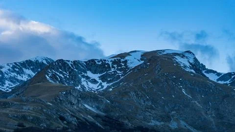 Mountain in evening Stock Photos