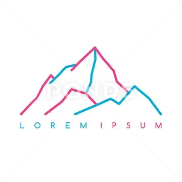Mountain Everest outdoor adventure insignia Stock Illustration