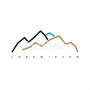 Mountain Everest outdoor adventure insignia Stock Illustration