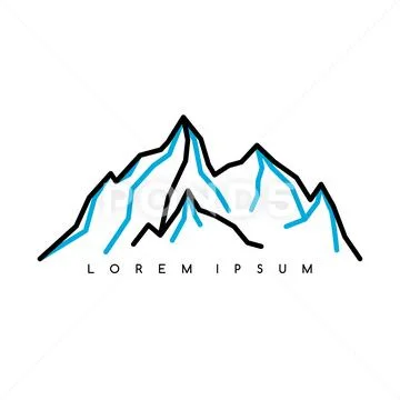 Mountain Everest outdoor adventure insignia Stock Illustration