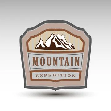 Mountain expedition logo Illustrazione stock