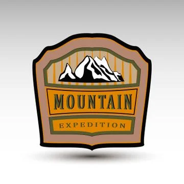 Mountain expedition logo Illustrazione stock