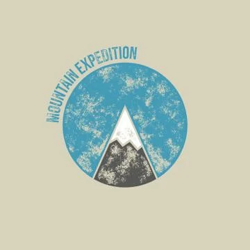 Mountain Expedition T-Shirt Vector Design Stock Illustration