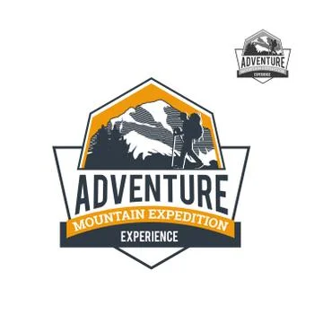 Mountain Explore Adventure Logo Template Stock Illustration