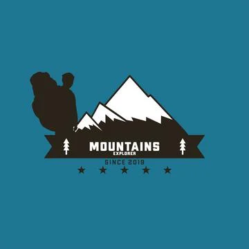 Mountain Explorer Logo Inspirations Template Illustrazione stock