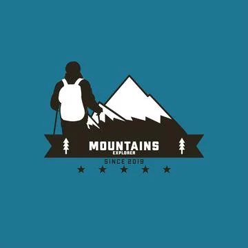 Mountain Explorer Logo Inspirations Template Illustrazione stock