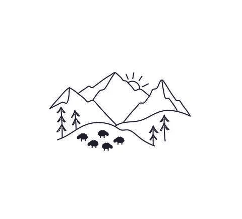 Mountain field Stock Illustration