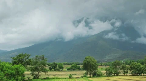 Mountain field Time lapse pan right Stock Footage 39790633