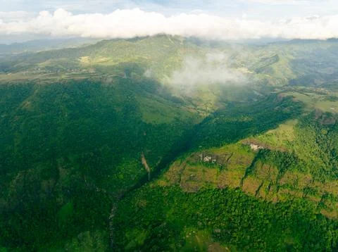 Mountain Fields Sunset Stock Photos