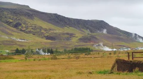 Mountain on fire Stock Photos