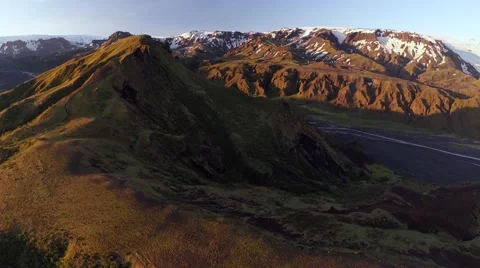 Mountain first light snow peaks Video stock 53811477