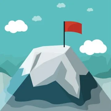 Mountain flat design Stock Illustration