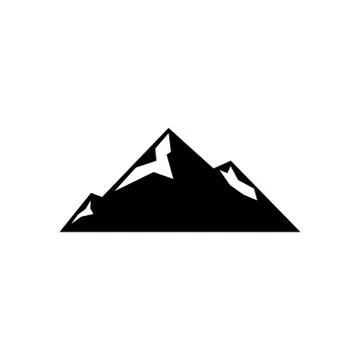 Mountain flat logo illustration Stock Illustration