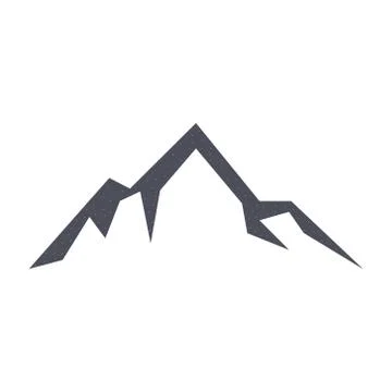 Mountain flat logo illustration Stock Illustration