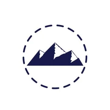 Mountain flat logo illustration 스톡 일러스트