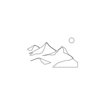 Mountain. flat vector icon Stock Illustration
