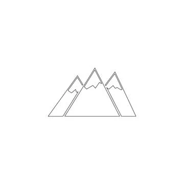 Mountain. flat vector icon Stock Illustration