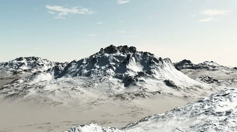Mountain Flight Animation Stock Footage 6717624