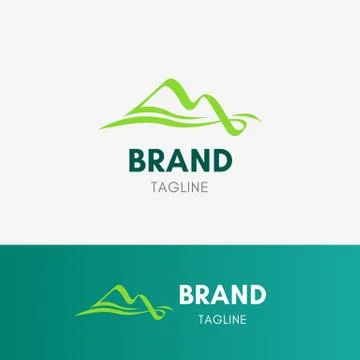 Mountain Flow Logo Stock Illustration